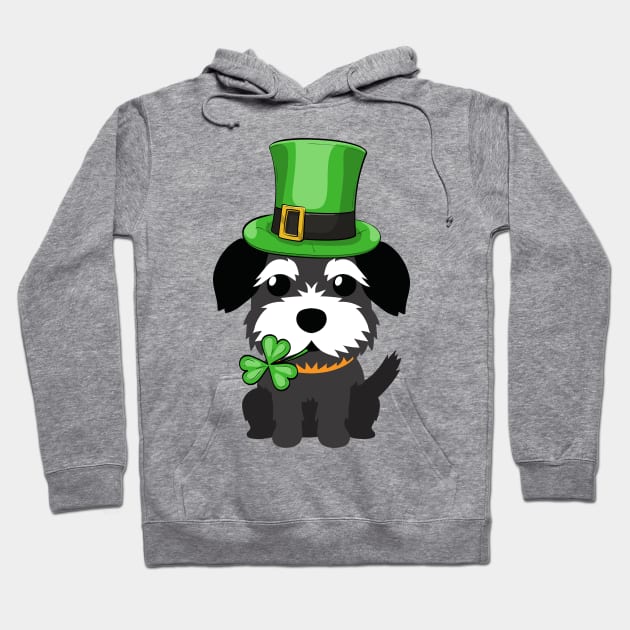 Border Terrier St. Patrick's Day Dog Lovers Gift Hoodie by peter2art